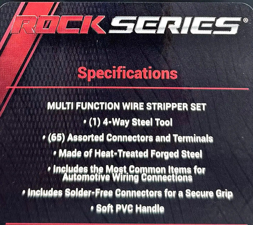Pinza Pelacables + Kit De Terminales Rockseries Rks-dr70003