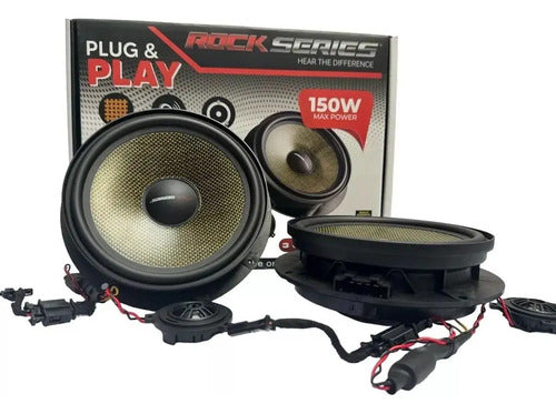 Set Medios 6.5 75w Rms Vw Plug & Play Rockseries Rks-vw165.2