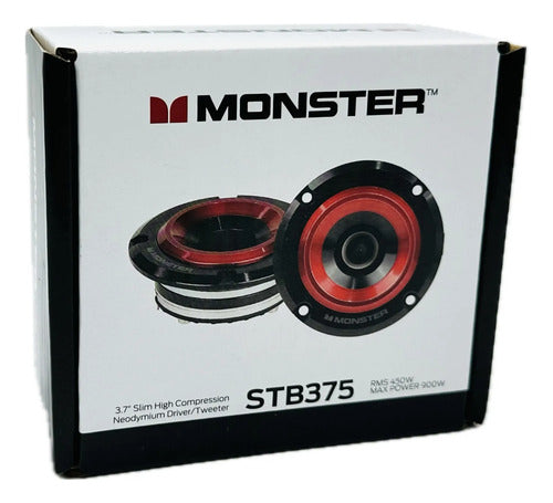 2 Tweeter 3,7 Pulgadas 450w Rms 900w Monster Stb375