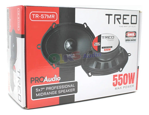 Medio Rango 5x7 275w. Rms 4 Ohms. Open Show Treo Tr-57mr