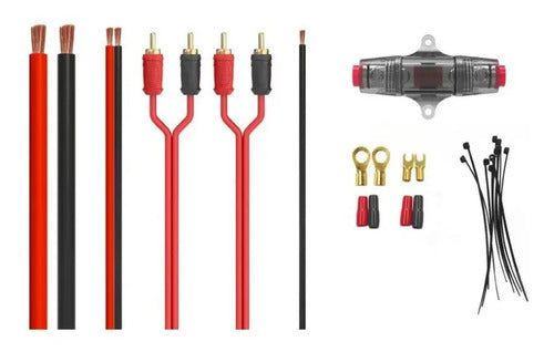 Kit De Instalación Calibre 8 Nakamichi Nk-wk28 Hasta 700w
