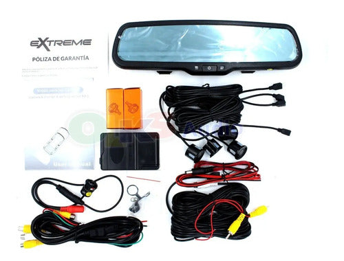 Retrovisor Monitor Cámara Sensores Revers Extreme Ex-rcam-04