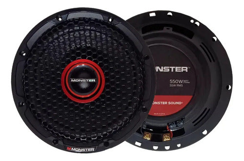 Bocinas Coaxiales 6.5 Pulgadas Monster Auto Ms652c 55w Rms Negro
