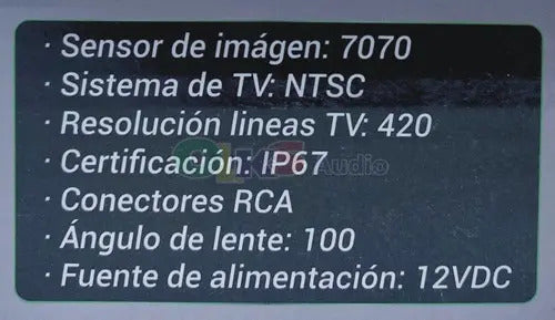 Cámara Reversa Porta Placa Universal Extreme Ex-lp400 Auto/carro 100°