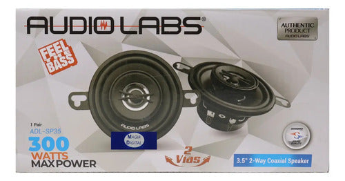 Bocinas 3.5pLG Audiolabs Adl-sp35 300 Watts 2 Vias Negro