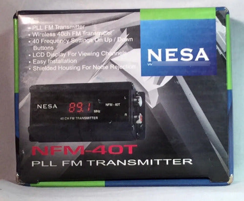 Modulador Fm Digital Inalámbrico Con 40 Canales Nesa Nfm-40t