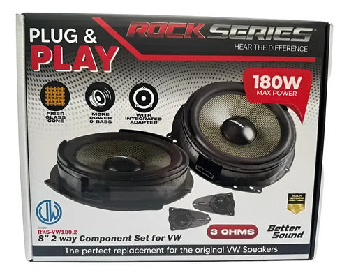 Set De Medios Plug & Play Vw Rock Series Rks-vw180.2 8 PLG