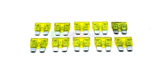 Paquete 10 Fusibles De 18x18x6mm 20a Verde Rockseries Atc20p