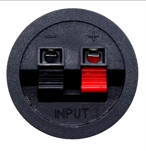 Conector Push Terminal Redondo Olksaudio Bafle Cajón 2 Piezas Negro