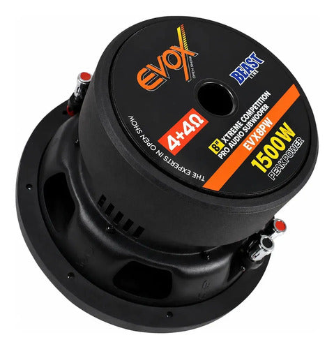 Subwoofer 8 PLG Evox Evx8pw Doble Bobina 1500w Max Color Negro