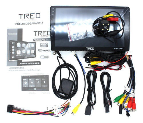 Estereo 2 Din Con Pantalla De 9 Pulgadas Wifi Vortex9 Treo Color Negro