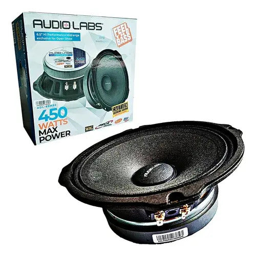 2 Medios Rangos De 6.5 225w. Rms 4 Ohms Audiolabs Adl-65mr2 Color Negro