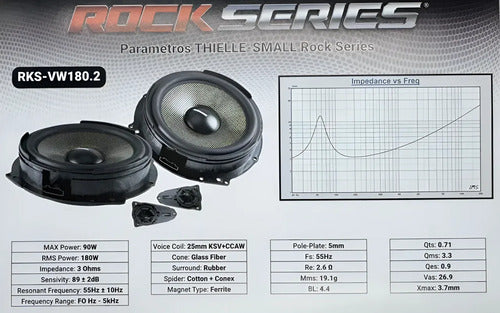 Set De Medios Plug & Play Vw Rock Series Rks-vw180.2 8 PLG