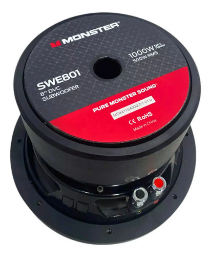 Subwoofer De 8'' 1000w Max 4+4 Ohms Open Show Monster Swe801