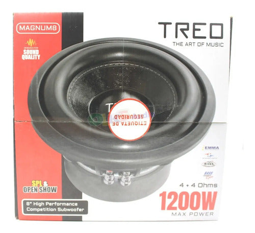 Subwoofer De 8 600w. Rms 4 Ohms Spl Open Show Treo Magnum8
