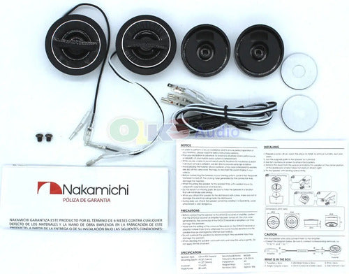 Par Tweeter 1.5 PuLG. 15w. Rms Crossover Nakamichi Nse-t131 Color Negro