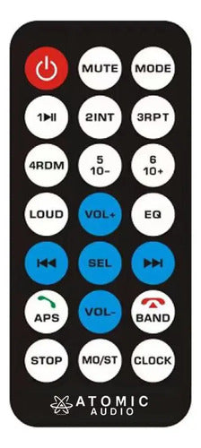 Estereo Pantalla Atomic Atom7ac 7 PLG 2 Din Car Play Color Negro