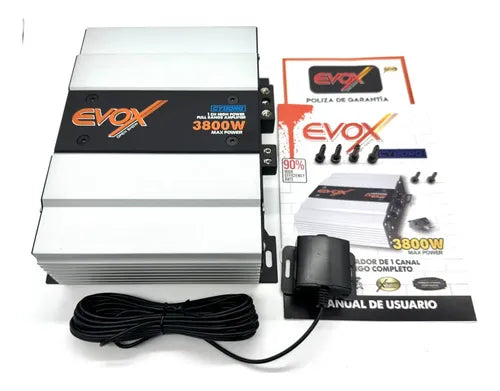 Amplificador Full Range 1 Canal Evox Cyborg 3800w Gris