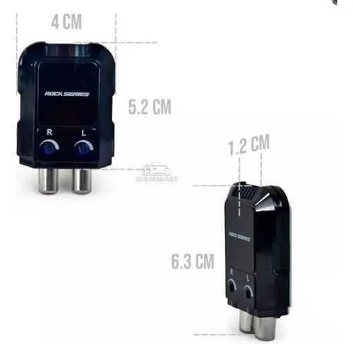 Convertidor Alta Baja Con Remoto 2 Canales Rockseries Hl422