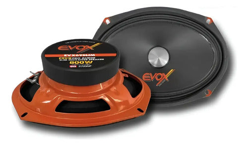 Medio Rango 6x9puLG Evox Evx69slim 800 Watts Linea Slim Color Negro