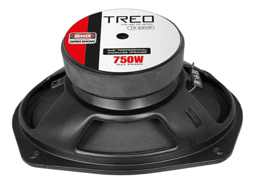 2 Medios Rangos De 6x9 375 Watts Rms Open Show Treo Tr-69mr