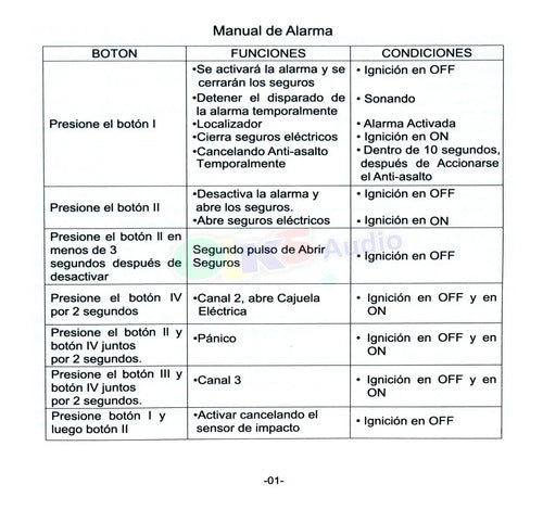 Alarma Automotriz Extreme Fire 2 Controles 17 Funciones