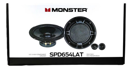 Set De Medios Monster Spd654lat 6.5 PuLG 2 Vías 800w Max