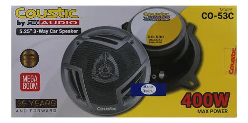 Par Bocinas De 3 Vias 5.25'' 40w Rms Coustic By Mtx Co-53c