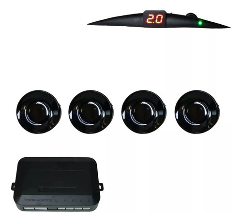 Kit De 4 Sensores De Reversa Universal Carro Display Extreme