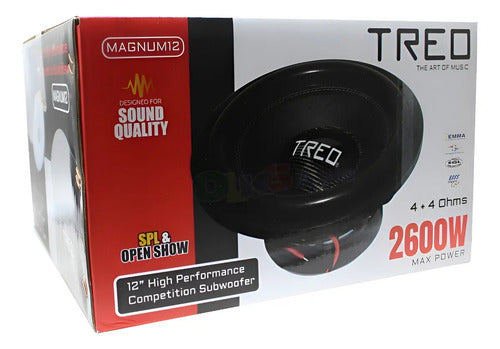 Subwoofer Treo Magnum12 12 Pulgadas 1300w Rms 4ohms Color Negro