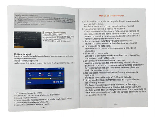 Dvr Pantalla 5'' Para Moto 2 Cámaras Cp Aa Wifi, Tr-mt5cpdvr