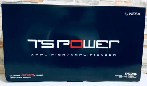 Amplificador 4 Canales 720w Rms Marca Nesa Te-4150 Para Carro Y Camioneta Negro