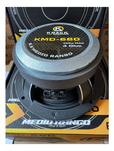 2 Medios Rangos 6.5´´ 200w Rms 4 Ohms Krack Kmd-680