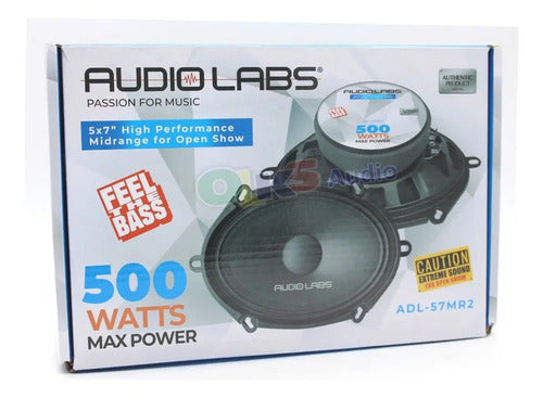Un Medio Rango 5x7 250w. Rms Open Show Audiolabs Adl-57mr2 Color Negro