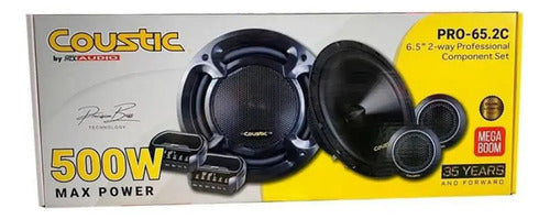Set De Medios Coustic Pro-65.2c 6.5 PuLG 500w Max 2 Vias