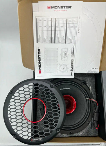 Par De Medios Rangos Con Driver De 8 700w Rms Monster Smd803
