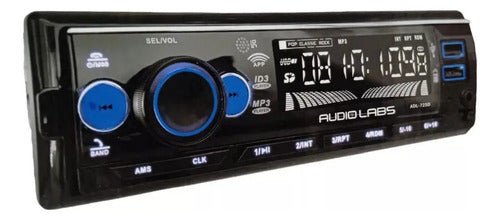 Autoestereo Bluetooth Audiolabs Adl-725d Usb Sd Fm 50wx4ch