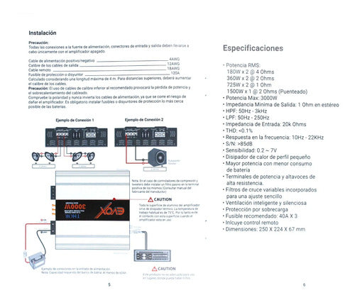 Amplificador De 2 Canales Rango Completo 1500w Rms Evox Thor