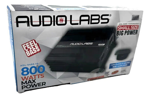 Amplificador Mini De 1 Canal 800w Max. Audiolabs Adl-s400.1d