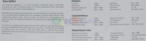 Subwoofer Amplificado 10 Pul 150w Rms Nakamichi Nbf25.0a