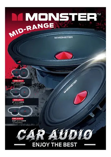 Medio Rango 6.5' 400w Rms 1 Vía Open Show Monster Sml657