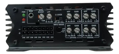 Amplificador 8 Canales Clase D Evox Lightning150.8 Led Negro