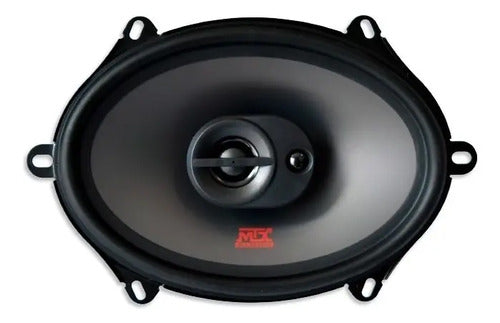 Par De Bocinas Triaxiales Mtx Terminator Tnl683 De 6x8  Y 5x7  Con 55w Rms Negro Con Rojo