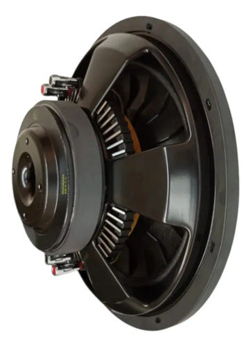Subwoofer Plano De 12 150w. Rms 4 + 4 Ohms Krack Kws-1244dvc Color Negro Con Amarillo