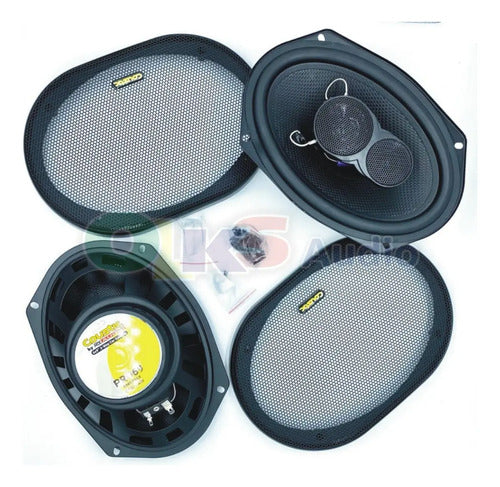 Par Bocinas De 6x9 Pulgada 3 Vias 80 Watts Rms Coustic Pro69