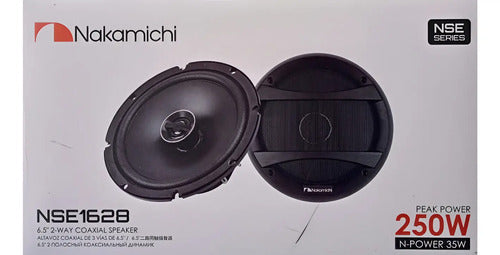 Par Bocinas 6.5pul 2 Vias 35w Rms 4ohms Nakamichi Nse1628 Color Negro