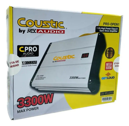 Amplificador 1 Canal Clase D  1700w Rms Coustic Pro-open1