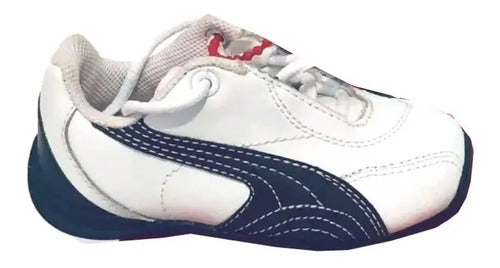 Tenis Puma Pace Cat X Niño/a Blanco Con Café Y Rosa 30197301
