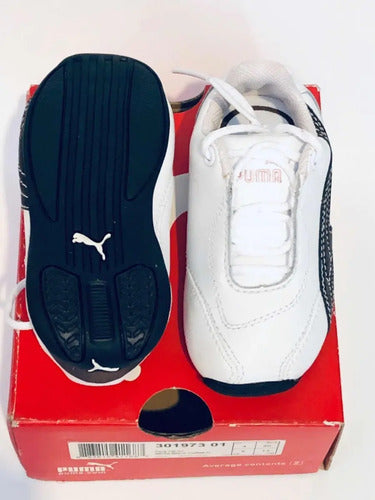 Tenis Puma Pace Cat X Niño/a Blanco Con Café Y Rosa 30197301