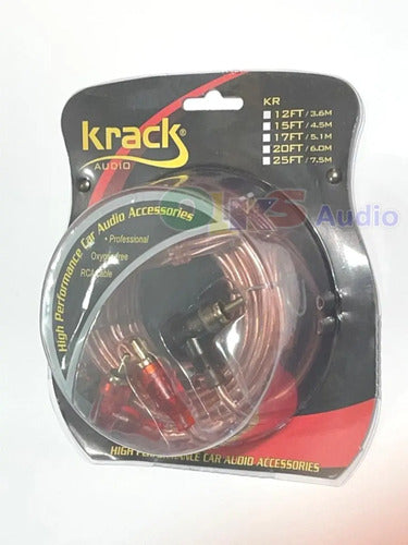 Cable Rca 45cm Mts Para Audio Libre De Oxigeno Krack Audio